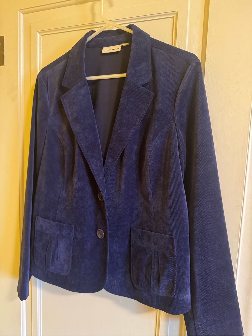 Studio Works Deep Navy Corduroy Blazer Women’s 18